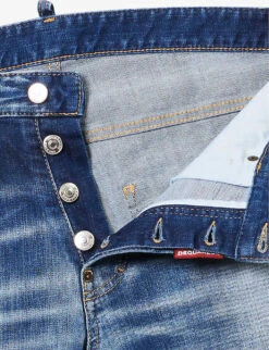 DSQUARED2 Cool Guy Contrast-stitch Slim-fit Stretch-denim Jeans -Selfidges Launches R04145484 NAVYBLUE ALT07