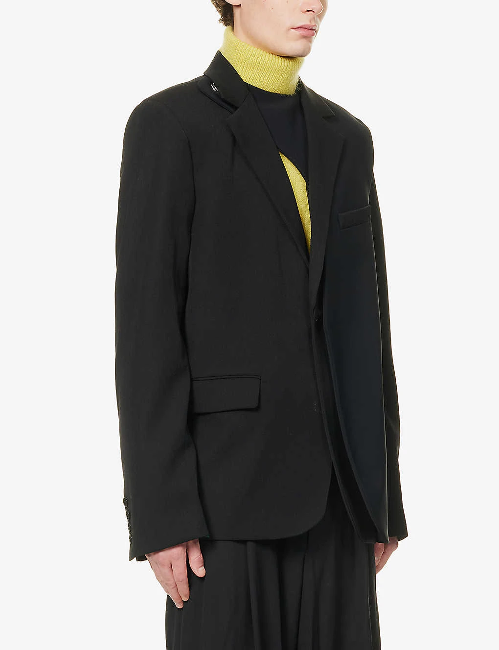 Dive Cross-panel Single-breasted Relaxed-fit Wool Jacket 5 Dive Cross-panel Single-breasted Relaxed-fit Wool Jacket - Image 3