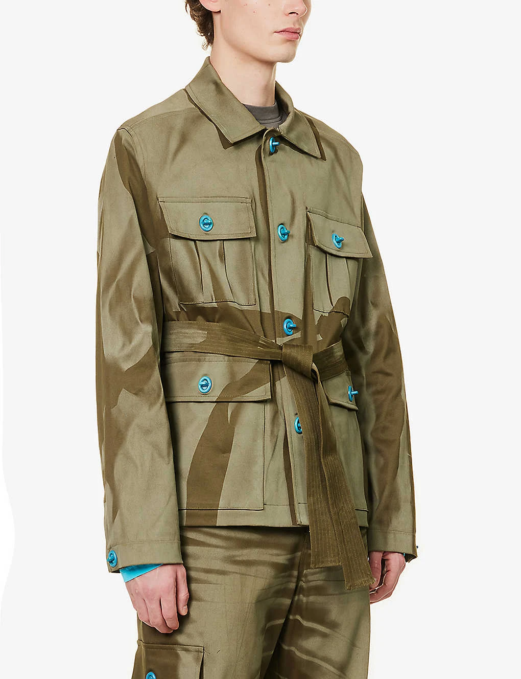 Dive Closure Self-tie Fastening Regular-fit Stretch-cotton Jacket 5 Dive Closure Self-tie Fastening Regular-fit Stretch-cotton Jacket - Image 3