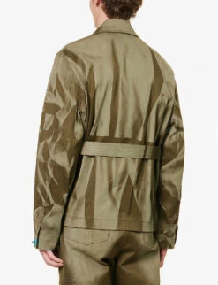 Dive Closure Self-tie Fastening Regular-fit Stretch-cotton Jacket 10 Dive Closure Self-tie Fastening Regular-fit Stretch-cotton Jacket -Selfidges Launches R04146762 KAKHIPRINTED ALT03