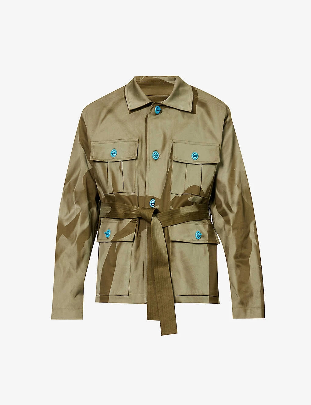 Dive Closure Self-tie Fastening Regular-fit Stretch-cotton Jacket 3 Dive Closure Self-tie Fastening Regular-fit Stretch-cotton Jacket