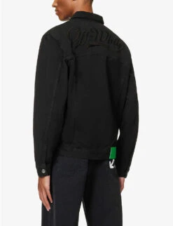 Wave Off Brand-embroidered Regular-fit Cotton-canvas Jacket -Selfidges Launches R04147030 BLACKBLACK ALT03