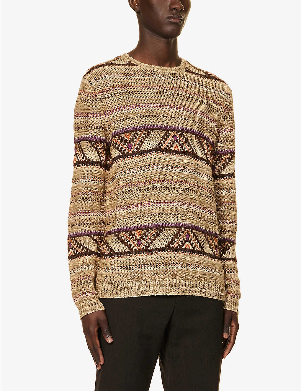 Striped Relaxed-fit Linen And Silk-blend Jumper 5 Striped Relaxed-fit Linen And Silk-blend Jumper - Image 3