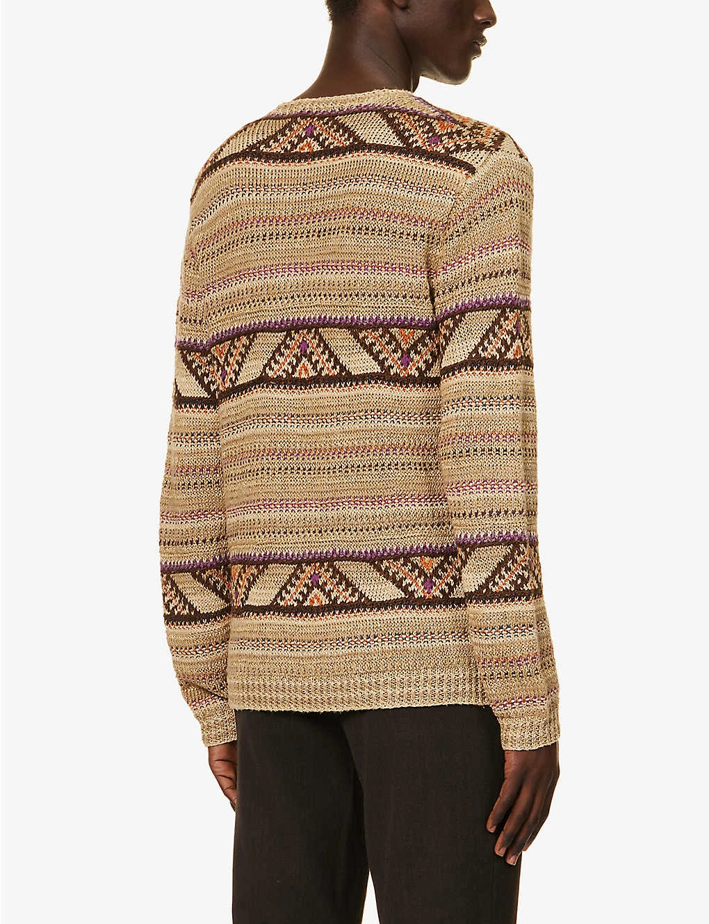 Striped Relaxed-fit Linen And Silk-blend Jumper 6 Striped Relaxed-fit Linen And Silk-blend Jumper - Image 4