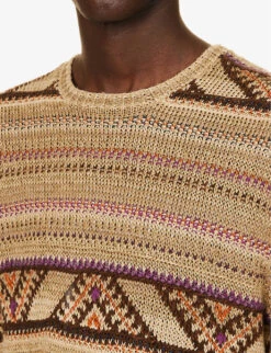 Striped Relaxed-fit Linen And Silk-blend Jumper 11 Striped Relaxed-fit Linen And Silk-blend Jumper -Selfidges Launches R04147829 TANMULTIWMULTICOLOR ALT04