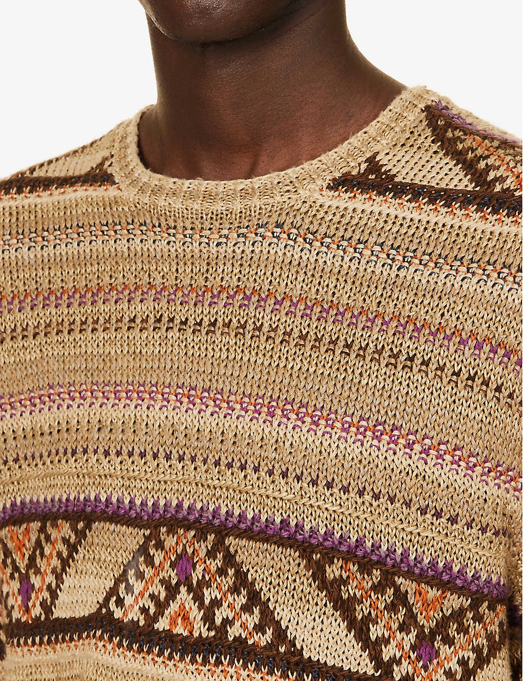 Striped Relaxed-fit Linen And Silk-blend Jumper 7 Striped Relaxed-fit Linen And Silk-blend Jumper - Image 5