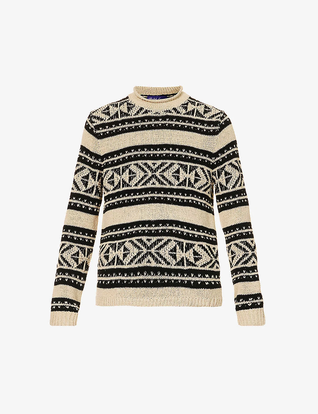 Geometric-patterned Ribbed-crewneck Silk-knit Jumper 3 Geometric-patterned Ribbed-crewneck Silk-knit Jumper