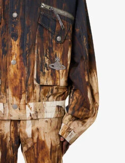 Vivienne Westwood Memphis Abstract-pattern Regular-fit Cotton Bomber Jacket -Selfidges Launches R04147868 BROWN ALT04