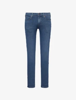 Paige Croft Slim-fit Low-rise Stretch-woven Blend Jeans