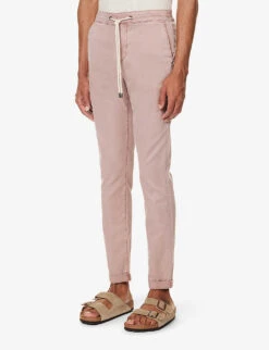 Paige Fraser Drawstring Regular-fit Straight-leg Stretch-woven Trousers -Selfidges Launches R04148211 VINTAGETWILIGHTHAZE ALT02