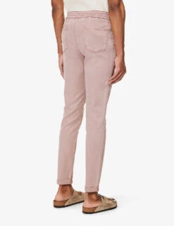 Paige Fraser Drawstring Regular-fit Straight-leg Stretch-woven Trousers -Selfidges Launches R04148211 VINTAGETWILIGHTHAZE ALT03