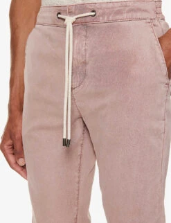 Paige Fraser Drawstring Regular-fit Straight-leg Stretch-woven Trousers -Selfidges Launches R04148211 VINTAGETWILIGHTHAZE ALT04