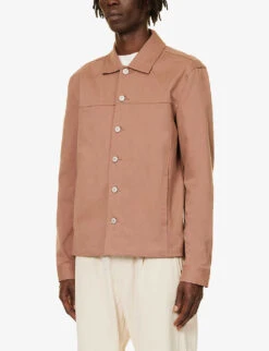 Paige Elsmar Pleated-cuff Regular-fit Stretch-denim Jacket -Selfidges Launches R04148232 DEEPMAUVE ALT02