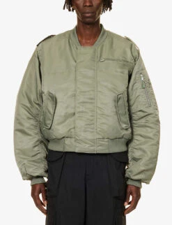 A-2 Padded Boxy-fit Shell Bomber Jacket -Selfidges Launches R04149481 SWAMP ALT02