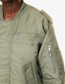 A-2 Padded Boxy-fit Shell Bomber Jacket -Selfidges Launches R04149481 SWAMP ALT04