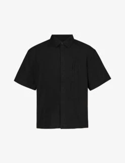 01 Zip-pocket Boxy-fit Cotton-poplin Shirt