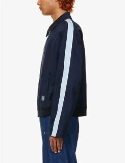 Loewe Contrast-taping Collared Stretch-cotton Jacket -Selfidges Launches R04149835 MIDNIGHTBLUE ALT02