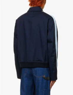 Loewe Contrast-taping Collared Stretch-cotton Jacket -Selfidges Launches R04149835 MIDNIGHTBLUE ALT03