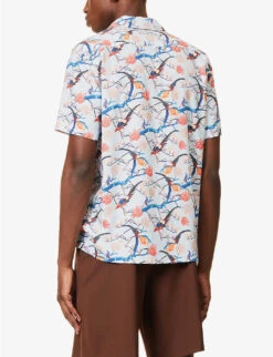 ORLEBAR BROWN Hibbert Floral-print Woven Shirt -Selfidges Launches R04150117 LIGHTISLANDSKY ALT03