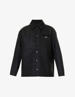 Prada Re-Nylon Brand-plaque Padded Recycled-polyamide Overshirt