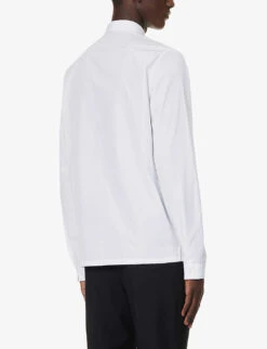 Prada Patch-pocket Regular-fit Cotton-poplin Shirt -Selfidges Launches R04152252 WHITE ALT03