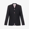 Notched-lapel Brand-motif Regular-fit Wool Jacket -Selfidges Launches R04152271 DARKBLUE M