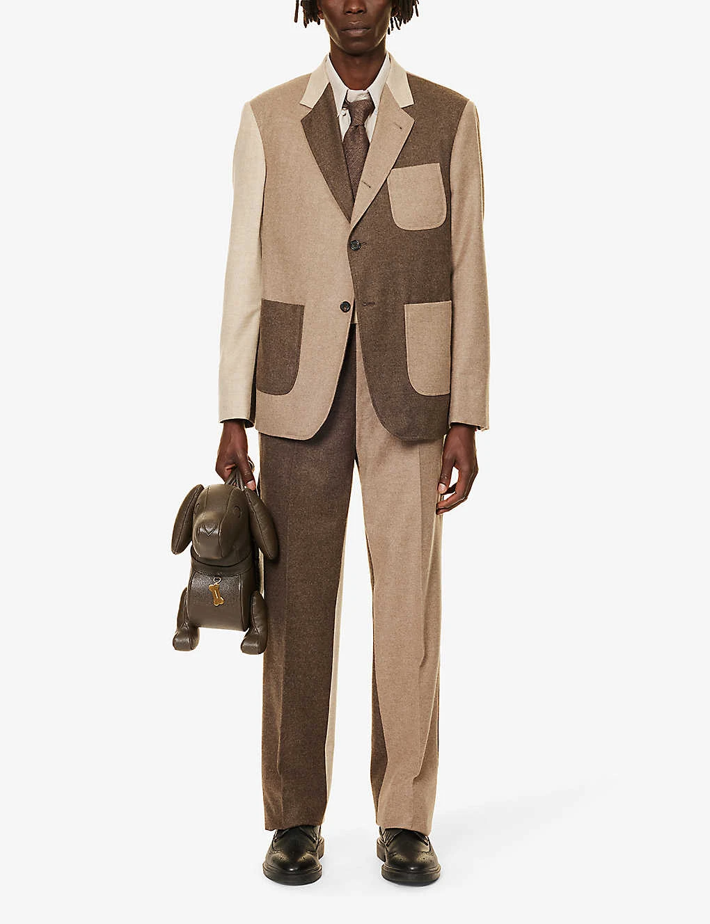 Fun-Mix Contrast-panel Regular-fit Wool Jacket 4 Fun-Mix Contrast-panel Regular-fit Wool Jacket - Image 2