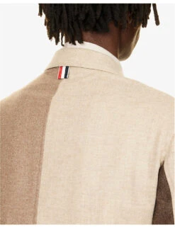 Fun-Mix Contrast-panel Regular-fit Wool Jacket 15 Fun-Mix Contrast-panel Regular-fit Wool Jacket -Selfidges Launches R04152272 DARKBROWN ALT06