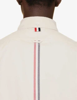 Brand-stripe Buttoned-cuff Relaxed-fit Cotton-poplin Shirt -Selfidges Launches R04152295 OFFWHITE ALT04