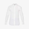 Alexander McQueen Harness Pleated-panel Slim-fit Cotton-poplin Shirt -Selfidges Launches R04153542 WHITE M