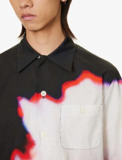 Alexander McQueen Graphic-print Camp-collar Relaxed-fit Cotton-poplin Shirt 11 Alexander McQueen Graphic-print Camp-collar Relaxed-fit Cotton-poplin Shirt -Selfidges Launches R04153574 MULTIBLACK ALT04