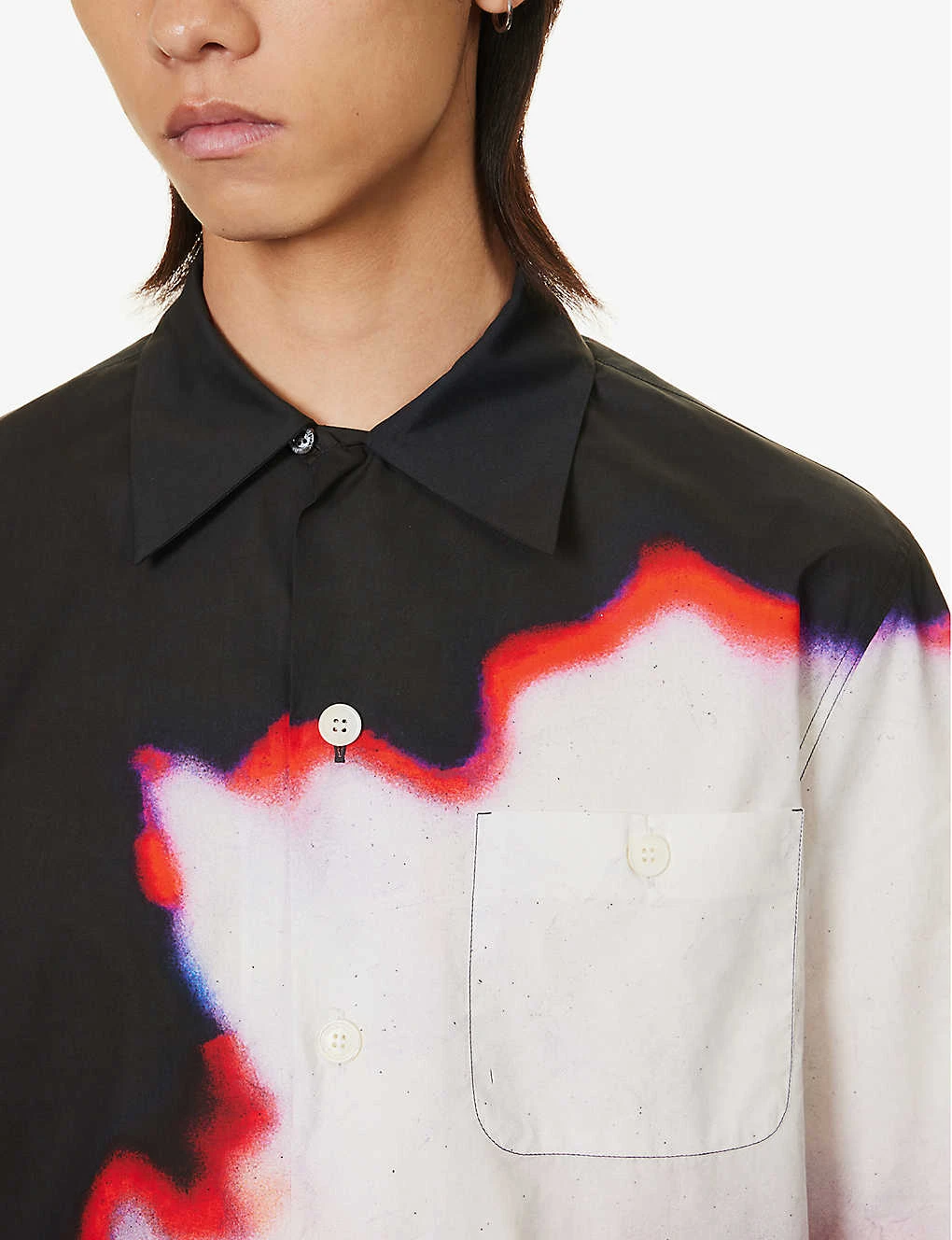 Alexander McQueen Graphic-print Camp-collar Relaxed-fit Cotton-poplin Shirt 7 Alexander McQueen Graphic-print Camp-collar Relaxed-fit Cotton-poplin Shirt - Image 5