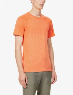 Lululemon Metal Vent Tech 2.0 Regular-fit Stretch-woven T-shirt -Selfidges Launches R04153887 ORANGECORAL ALT02