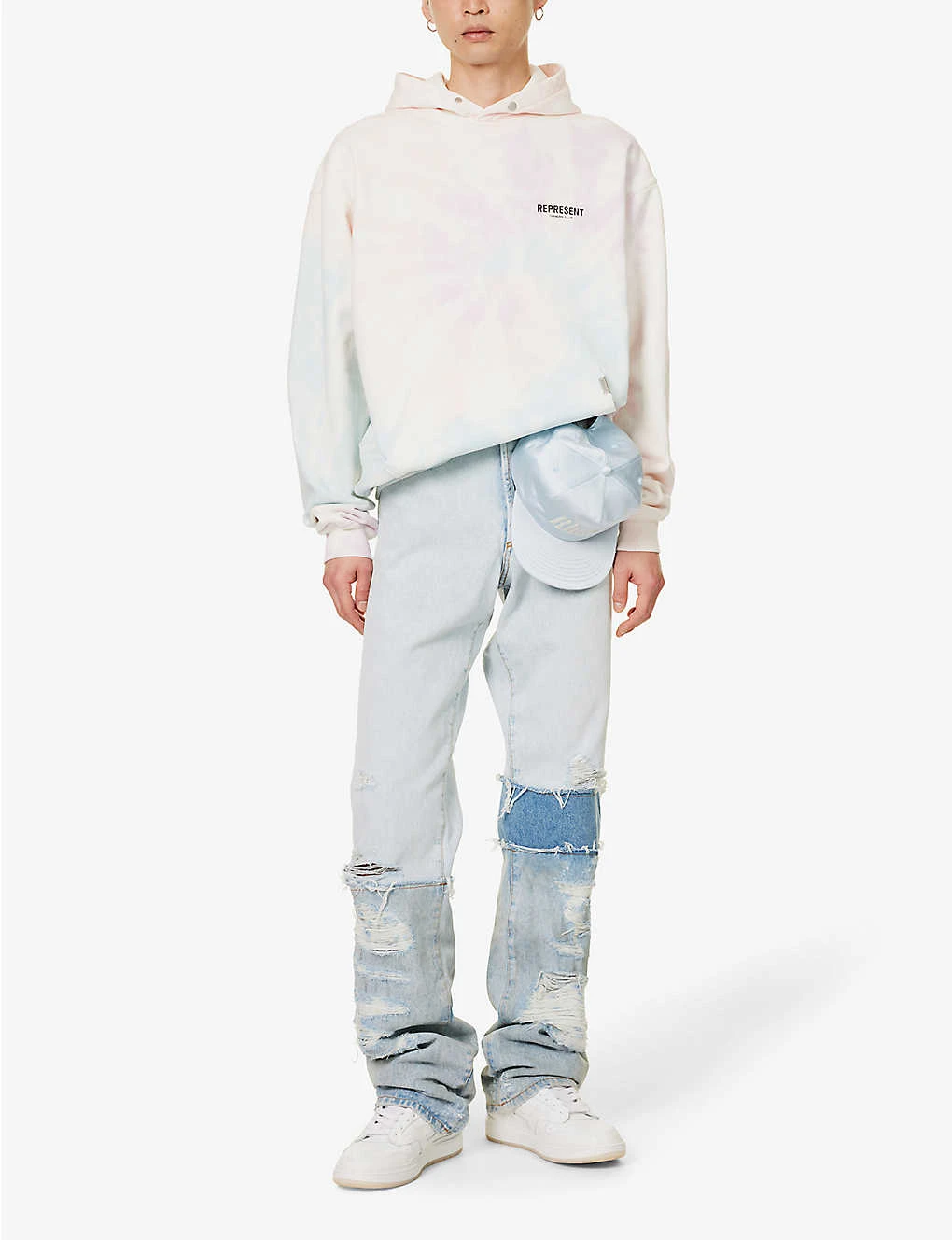 Represent Owners' Club Tie-dye Print Relaxed-fit Cotton-jersey Hoody 4 Represent Owners' Club Tie-dye Print Relaxed-fit Cotton-jersey Hoody - Image 2