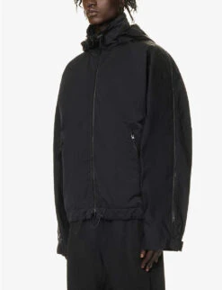 Bottega Veneta Tech Funnel-neck Boxy-fit Shell Hooded Jacket -Selfidges Launches R04157971 BLACKPACIFIC ALT02