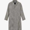 Bottega Veneta Herringbone-pattern Notch-lapel Wool Coat -Selfidges Launches R04157983 BLACKWHITE M