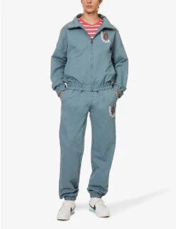 Soft Serve Brand-print Cotton-canvas Jacket -Selfidges Launches R04158125 BLUE ALT01