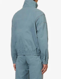 Soft Serve Brand-print Cotton-canvas Jacket -Selfidges Launches R04158125 BLUE ALT03