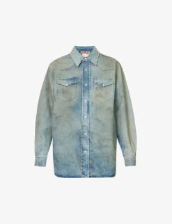 Acne Studios Karty Distressed Relaxed-fit Denim Shirt