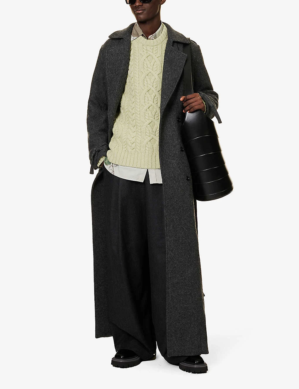 Dries Van Noten Relaxed-fit Cable-knit Wool Jumper 4 Dries Van Noten Relaxed-fit Cable-knit Wool Jumper - Image 2
