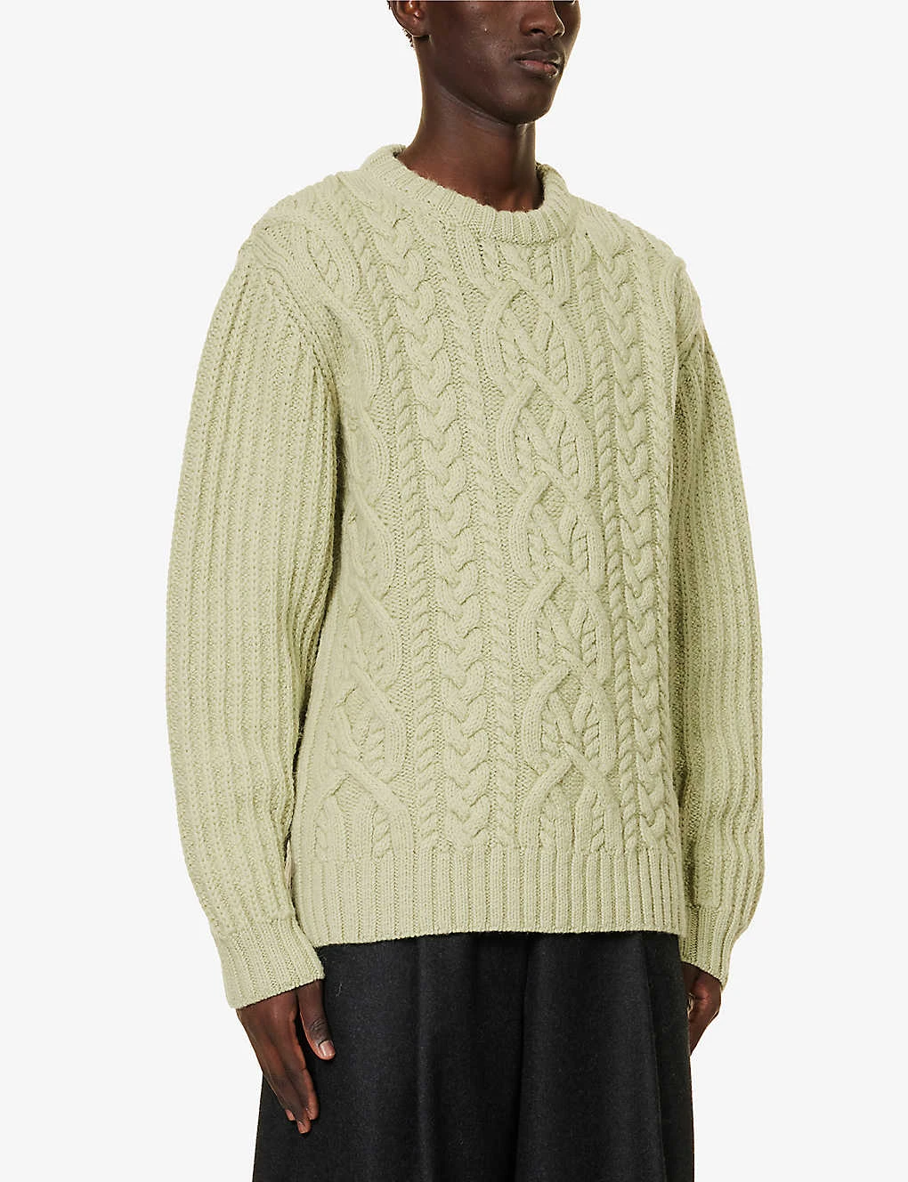 Dries Van Noten Relaxed-fit Cable-knit Wool Jumper 5 Dries Van Noten Relaxed-fit Cable-knit Wool Jumper - Image 3