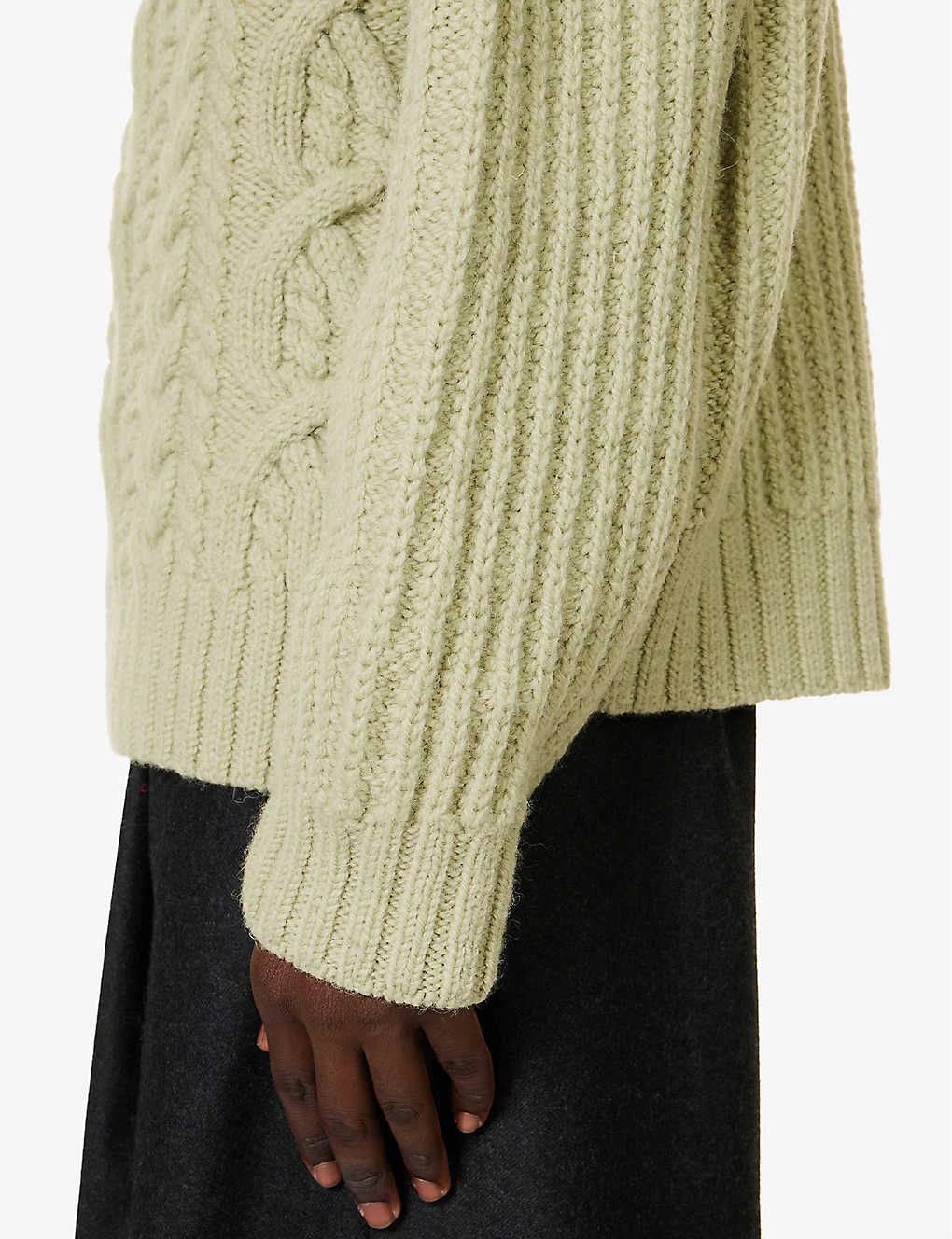 Dries Van Noten Relaxed-fit Cable-knit Wool Jumper 8 Dries Van Noten Relaxed-fit Cable-knit Wool Jumper - Image 6