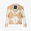 Naimbana Diamond-pattern Wool Blazer -Selfidges Launches R04162392 CREAMBEIGE M