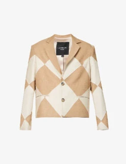 Naimbana Diamond-pattern Wool Blazer