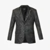 Patterned Single-breasted Notched-lapel Woven Blazer -Selfidges Launches R04162394 BLACK M