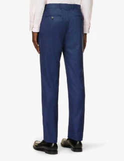 PAUL SMITH Dot Single-breasted Regular-fit Wool Suit -Selfidges Launches R04165089 INKYBLUE ALT05