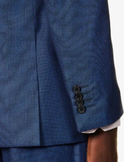 PAUL SMITH Dot Single-breasted Regular-fit Wool Suit -Selfidges Launches R04165089 INKYBLUE ALT06