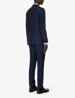 PAUL SMITH Single-breasted Slim-fit Wool Suit -Selfidges Launches R04165091 VERYDARKNAVY ALT03
