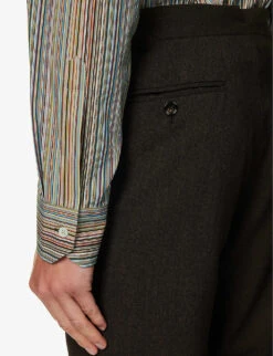 PAUL SMITH Artist Stripe Patterned Regular-fit Cotton-poplin Shirt -Selfidges Launches R04165102 MULTICOLOURED ALT05