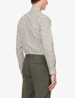 PAUL SMITH Liberty Floral-print Regular-fit Organic-cotton Shirt -Selfidges Launches R04165120 MULTICOLOURED ALT03